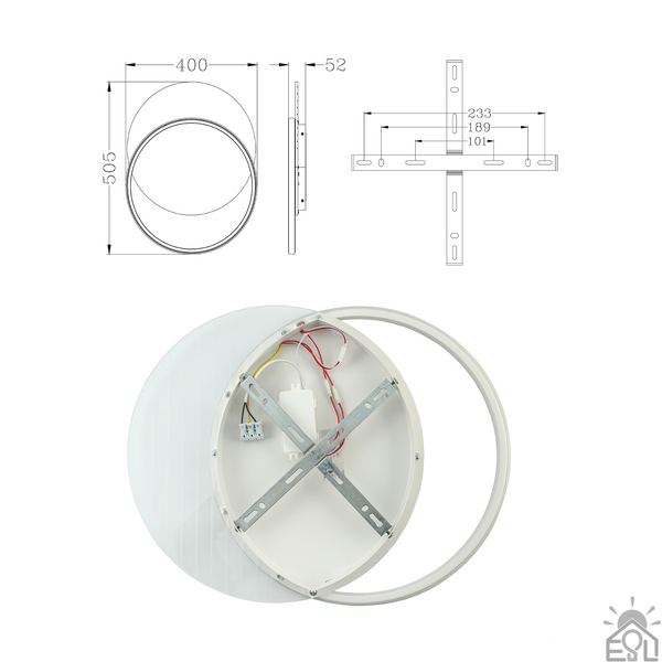 Управляемая светодиодная люстра AMATO 60W 2R APP 400×505×52 WHITE/CLEAR 220-IP20 10311 фото