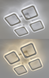 Керована світлодіодна люстра ROOM 60W 4S-APP-388х388х73-WHITE/WHITE-220-IP20 10002 фото 3