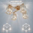 Кришталева люстра на 4 лампи ROSYNKA 4S E27 460x460x200 мм Золота 10704 фото