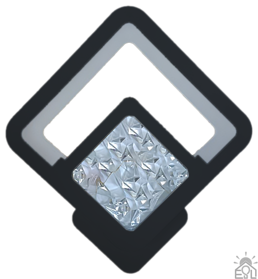 Керований cвітлодіодний світильник бра TETRA ICE 13 Вт S 288х252х46 мм Чорний 10582 фото