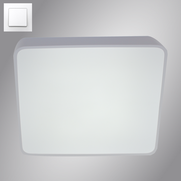 Світлодіодна люстра ONIX 60W S-ON/OFF-450х450х60-WHITE/WHITE-220-IP20 Керується вимикачем (без пульта) 10116 фото