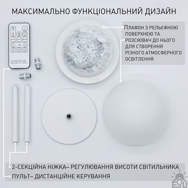 Настільна лампа світлодіодна ESLLSE METEOR RGB 120x295 мм сенсорна з акумулятором Білий  10669 фото
