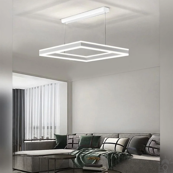 Управляемая светодиодная люстра STELLA 100W S-APP-500x500x1200-WHITE/WHITE-220-IP20 10309 фото