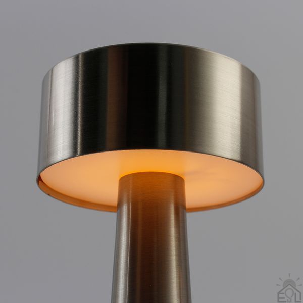 Настільна лампа сенсорна світлодіодна ESLLSE DOWN LIGHT з акумулятором 1200 mA Срібляста 10317-1 фото