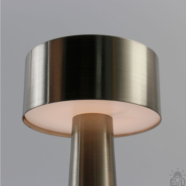 Настільна лампа сенсорна світлодіодна ESLLSE DOWN LIGHT з акумулятором 1200 mA Срібляста 10317-1 фото