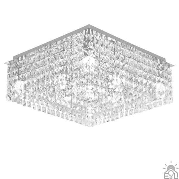 Люстра на 9 ламп ESLLSE KRYSTAL S E14 500x500x170 мм Хром 10668 фото