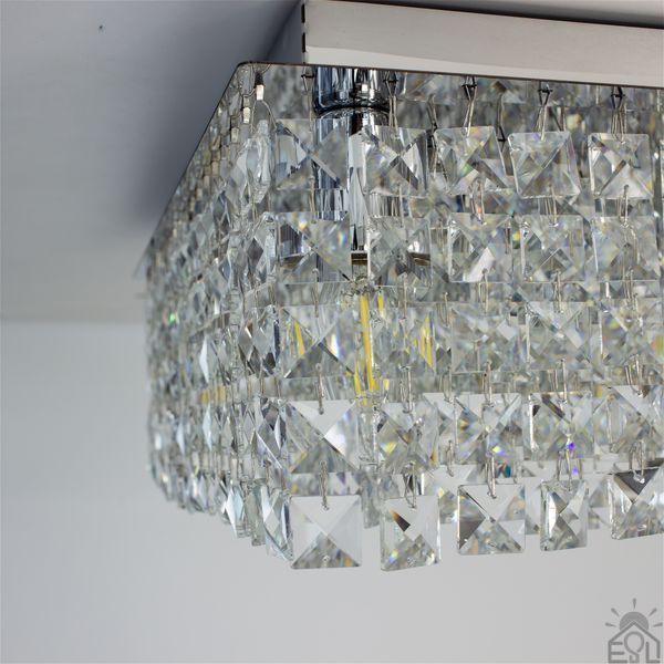 Люстра на 9 ламп ESLLSE KRYSTAL S E14 500x500x170 мм Хром 10668 фото