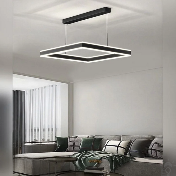 Управляемая светодиодная люстра STELLA 100W S-APP-500x500x1200-BLACK/WHITE-220-IP20 10310 фото