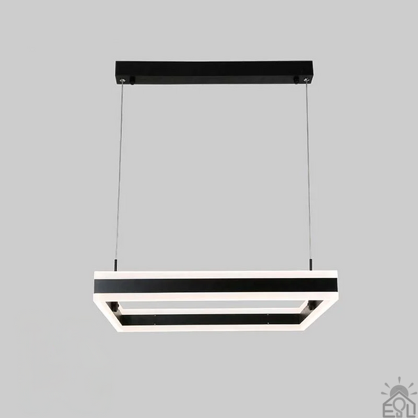 Управляемая светодиодная люстра STELLA 100W S-APP-500x500x1200-BLACK/WHITE-220-IP20 10310 фото