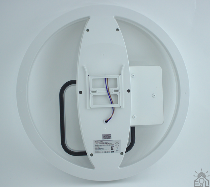 Керована світлодіодна люстра LORA DOUBLE 78W S-ON/OFF-460х65-WHITE/WHITE-220-IP20 10118 фото