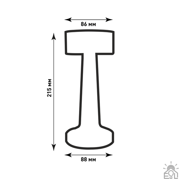 Настільна світлодіодна лампа DOWN LIGHT 2W R-SENSOR-85x215-BLACK-DC5V/1A-IP20 10315 фото