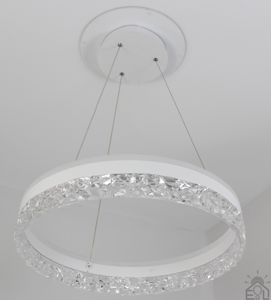 Керована світлодіодна люстра STELLA ICE 80W R-APP-500x1200-WHITE/CLEAR-220-IP20 10122 фото