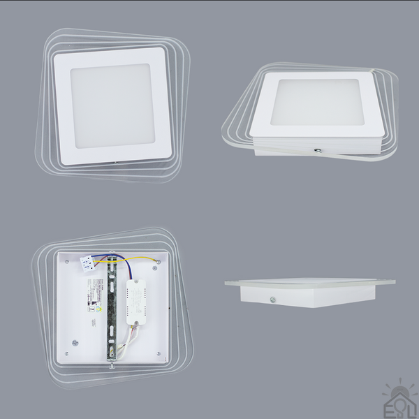 Керований світлодіодний світильник, бра PLAZA 30W S-290×45-DOUBLE-ON/OFF-WHITE/CLEAR-220-IP40 10446 фото