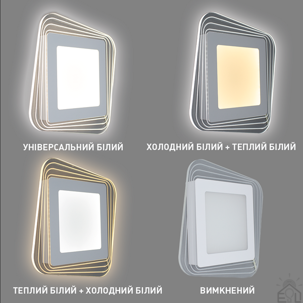 Управляемый светодиодный светильник, бра PLAZA 30W S-290×45-DOUBLE-ON/OFF-WHITE/CLEAR-220-IP40 10446 фото