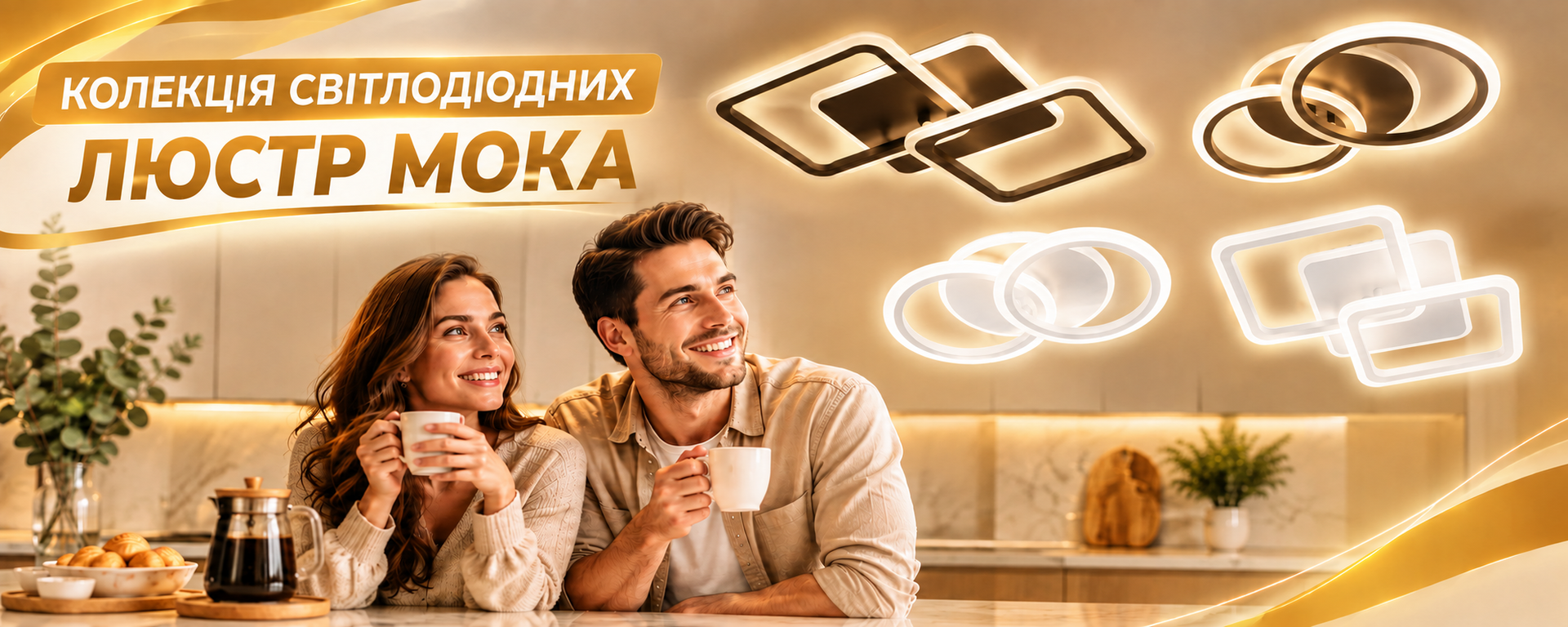 Світлодіодні люстри MOKA
