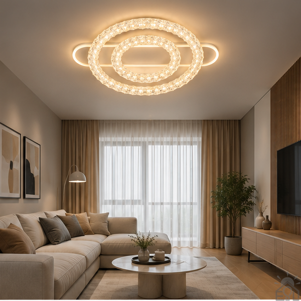 Керована світлодіодна SMART люстра CHARIVNIST 2RL 80 Вт 625x500x115 мм Біла 10739 фото