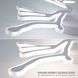 Керована світлодіодна SMART люстра HUTSULIIA 3L 80 Вт 650x75 мм Біла 10723 фото 13