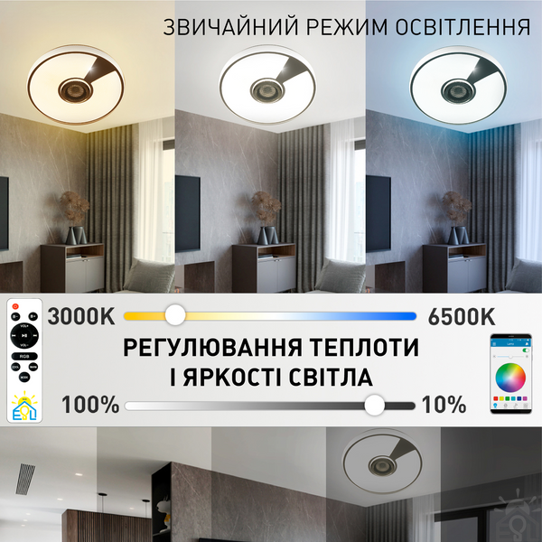 Управляемая МУЗЫКАЛЬНАЯ светодиодная люстра SONG RGB 40W R-SMART-330×65-WHITE/CHROME/SHINY-220-IP20 10451 фото