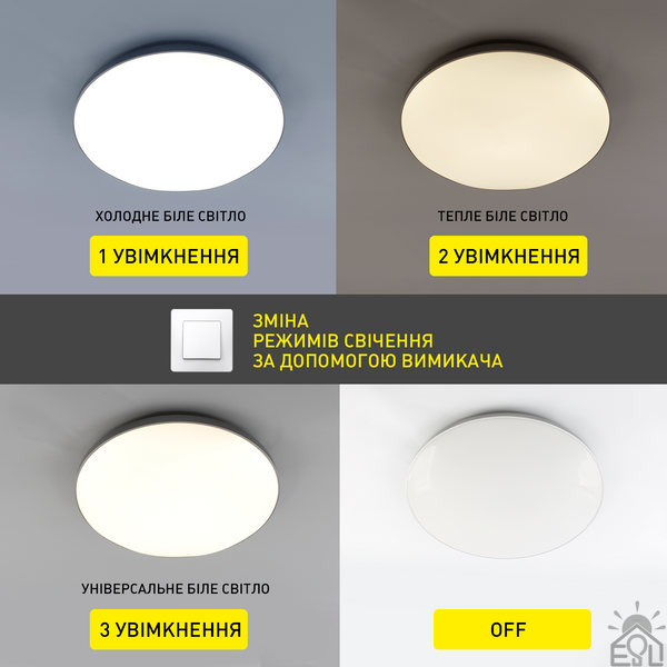 Управляемый светодиодный светильник MOON 50W R-ON/OFF-380×65-WHITE/SILVER-220-lP40 10408 фото