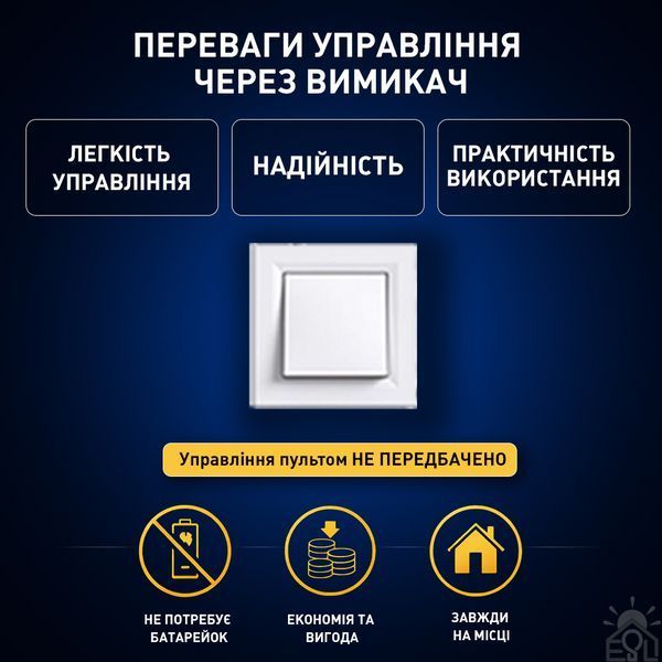 Світильник керований світлодіодний MOON R 70 Вт 450&times;65 мм Білий Керується вимикачем (без пульта) 10409 фото