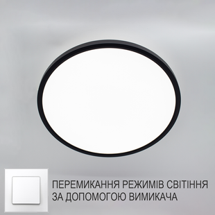 Накладний світлодіодний світильник OKO 54W R-ON/OFF 400×25-BLACK-220-IP20 10425 фото