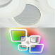 Смарт люстра з колонкою керована світлодіодна OVAL RGB MUSIC 5S 80 Вт 725x460x80 мм Бiла 10591-1 фото 2