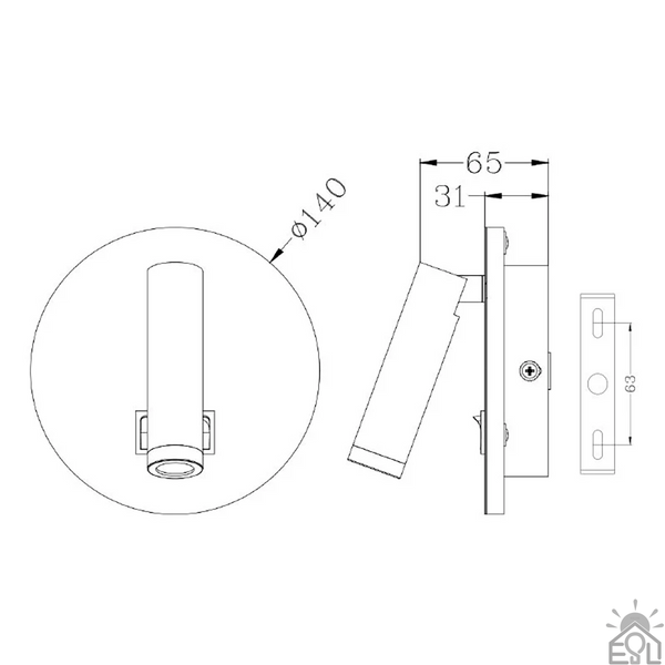 Світлодіодний світильник бра RIGIL 10W RL-WW-140x65-WHITE-220-IP20 10029 фото