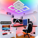 Керована світлодіодна люстра ROOM ICE RGB 70W 4S-APP-385×385×75-WHITE-220-IP20 10415 фото 4