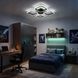 Смарт люстра керована світлодіодна ROOM RGB 5S 70 Вт SMART 385&times;385&times;75 мм Чорна 10471 фото 8