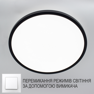 Накладний світлодіодний світильник OKO 66W R-ON/OFF 500×25-BLACK-220-IP20 10427 фото