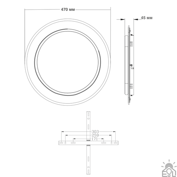 Управляемая светодиодная люстра VEGA DUAL 75W 2R ON/OFF-450×53-WHITE/BLACK-220-IP20 10429 фото