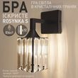 Настінний світильник бра ROSYNKA S 97x185x227 Чорний для лампи Е14